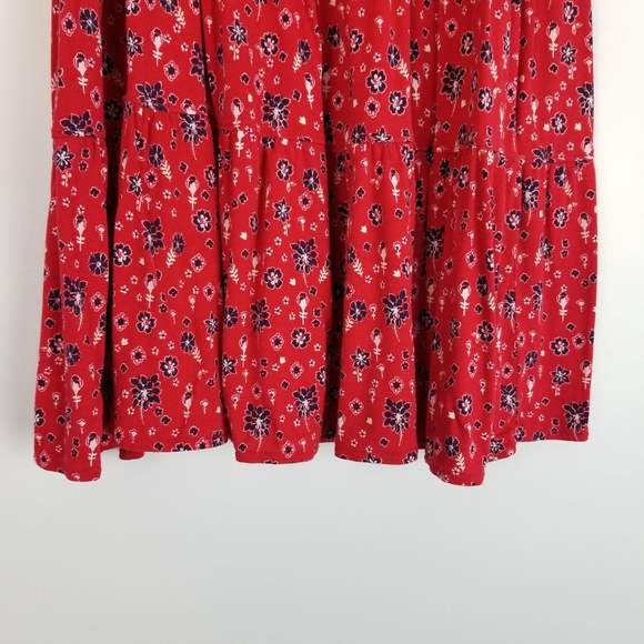 St. John's Bay Red Floral Skirt - Picture 4 of 7